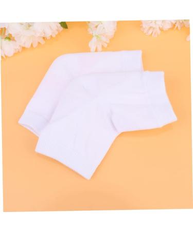 Healeved 6 Pairs Moisturizing Gel Socks Gel Heel Sleeves Toeless Spa Socks Foot Moisturizer Socks Moisturising Foot Socks Ankle Socks White Men and Women Anti Cracked Feet Casual Socks - Buy Online on GoSupps.com
