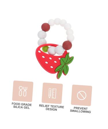 KESYOO 2 Pcs Baby Silicone Slap Bracelet Set - Baby Cartoon Toy Molar Bracelet - Strawberry & Fruit Molar Toy - Chewable & Colorful - Redx2pcs - Buy Online on GoSupps.com