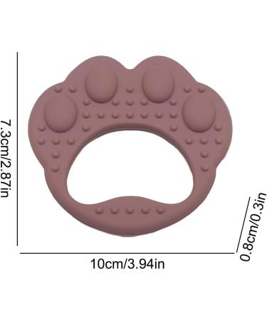 VESONE Dunkelpink Silicone Bite Rings for Babies & Toddlers - Food-Safe Sensory Toys Paw-Shaped Teething Tools - Buy Online on GoSupps.com