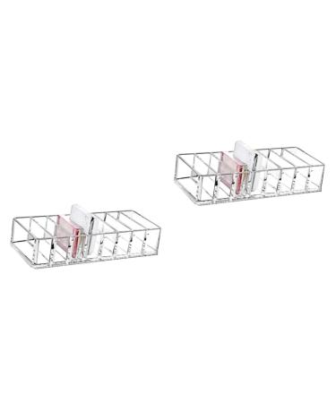 2pcs Makeup Organizer for Drawer Cosmetic Organizers Makeup Holder Palette Make up Storage Box 25x9cmx2pcs Transparentx2pcs