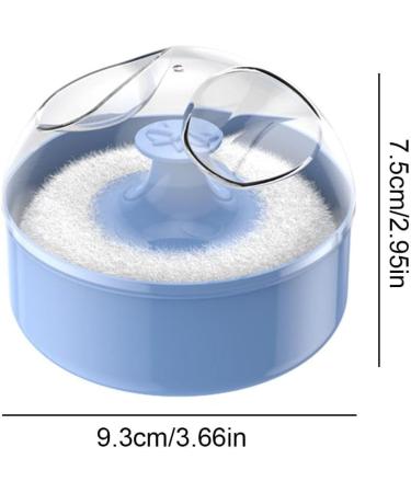 Talcum Powder Puff Box Versatile Body Powder Puff Container Lightweight Body Soft Powder Box Case Dustproof Powder Puff Case Empty Powder Dispenser Hygienic Storage For Home And Travel Blue - Buy Online on GoSupps.com