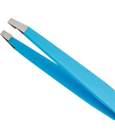 REMOS Stainless Steel Eyebrow Tweezers - 9.5 cm Straight Tip in Blue | Precision Grooming Tool for Flawless Eyebrows - International Shipping Available - Buy Online on GoSupps.com