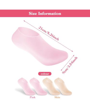 2 Pairs Silicone Socks for Women - Moisturizing Gel Socks for Dry Feet Cracked Heels & Spa Pedicure Care - Buy Online on GoSupps.com