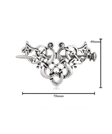 2 Pcs Viking Celtic Knot Hair Clips - Alloy Hair Sticks for Women & Girls - Silver Long Hair Accessories - Buy Online on GoSupps.com