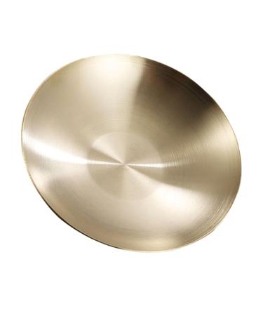 MAGICLULU Condiment Plate Cold Dish Bowl for Prep Dishes for Cooking Large Dinner Plates Tasting Dishes Sauce Serving Dishes Pinch Prep Bowls Sauce Plates Stainless Steel 304 Headset Camping 10X10X2CM Gold