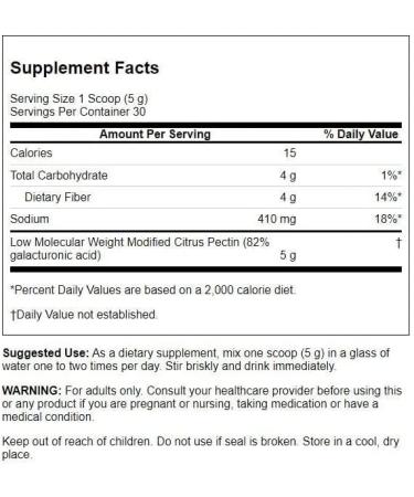 Swanson Pectipure Modified Citrus Pectin 5.28 oz (150g) Powder - Pure and Potent Formula - Buy Online on GoSupps.com