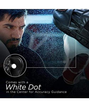 Pro Impact Curved Focus Mitts - Genuine Leather - Shock Absorbent Hand Pads for Boxing, MMA, Muay Thai - Black - Buy Online on GoSupps.com