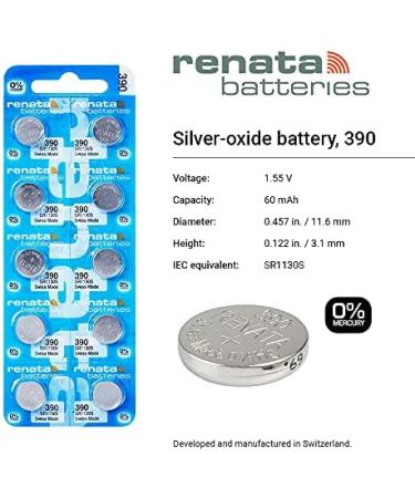 Buy #390 Renata Watch Batteries 5 Pcs International Shipping Available Long-lasting Reliable Power for Your Timepieces - Buy Online on GoSupps.com