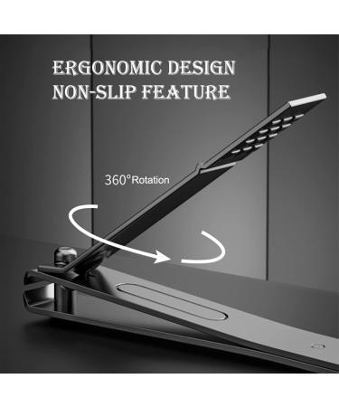 TIFURMAN Nail Clippers Set - 4pcs Cutter for Fingernail, Thick Toenail, and Ingrown Nail with File - Stocking Stuffers for Men and Women (Black) - Buy Online on GoSupps.com