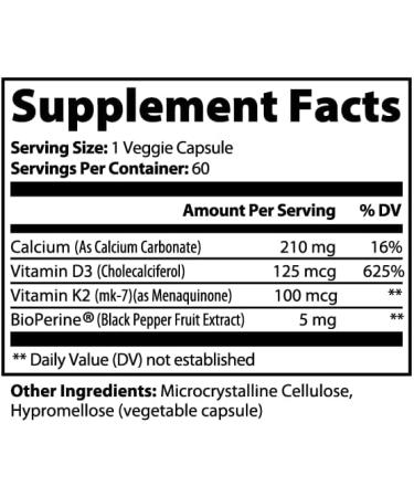 Minimo Nutrition Bone & Heart Support K2 + D3-3rd Party Tested Supports Bone and Cardiovascular Support 60 Capsules - Buy Online on GoSupps.com