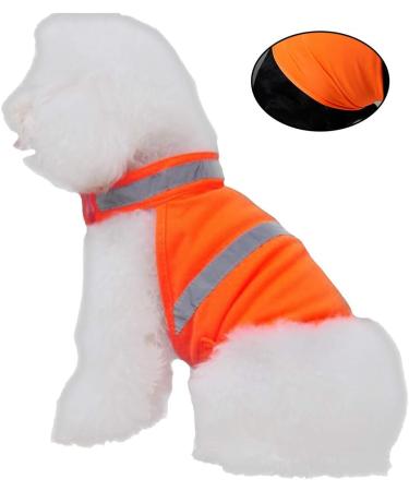Villcase Reflective Safety Vest for Dogs | High Visibility Breathable Summer Clothing for Walking Running & Hiking | Fluorescent Orange Size M - Buy Online on GoSupps.com