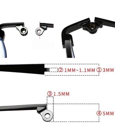 Qdragvoi Vintage Glasses Brackets - Replacement Temple Arms & Frame Accessories | 1 Pair of Durable Metal Brackets for Glasses - Buy Online on GoSupps.com