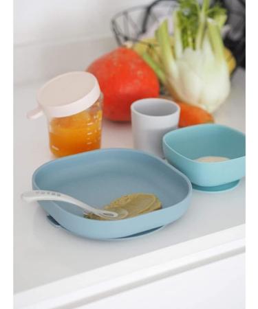 Silicone Feeding Meal Set - 4-Piece Set with Suction Pad - Jungle Theme for Babies and Kids - Buy Online on GoSupps.com