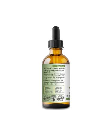 Organic Cold-Pressed Avocado Oil 4oz - 100% Pure & Unrefined - Natural Moisturizer for Hair, Face, Body, Nails, Stretch Marks - Rich in Antioxidants and Fatty Acids - Buy Online on GoSupps.com