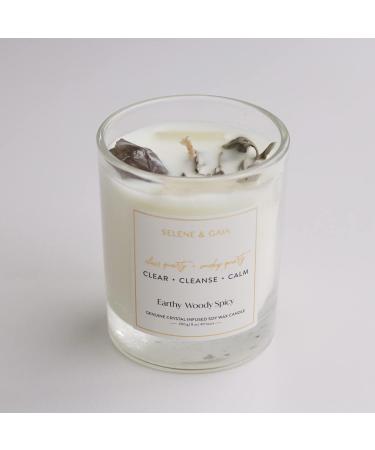 Energy Cleansing Crystal Candle for Men | Gemstone Infused Healing & Protection | Clear Cleanse Calm - Buy Online on GoSupps.com