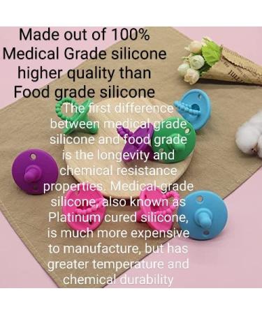 Pure Hunny Pacifier Set - 2-Pack Blue & Green Medical Grade Silicone | Newborn & Up - Buy Online on GoSupps.com