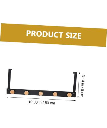 LABRIMP Cloth Hooks Door Hook Towel Hangers Backpack Hook Door Towel Hook Cloth Iron Door Back Hanger Home Page Wall 50X8cm Black - Buy Online on GoSupps.com