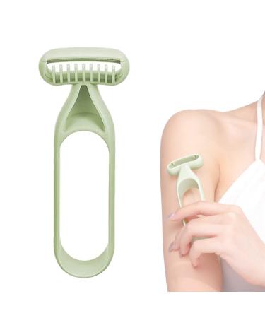 Lioncool Depilation Knife Non-Sensing Smooth Hair Knife Razor Portable Travel Razor Trimmer for Women (Green) Green