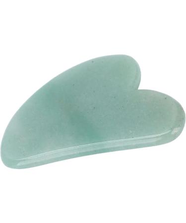Aventurine Scraping Board Face Massage Tool Gua Sha Green Unique Design for Meridian Dredging  - Buy Online on GoSupps.com