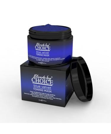 Blue Velvet Toning Mask Hair Toner For Bleached Hair From Blonde By Choice Deep Conditioning Hair Treatment With Scalp Relief For Bleach Damaged Hair & Tonal After Care For Blonde Hair Dye 250ml