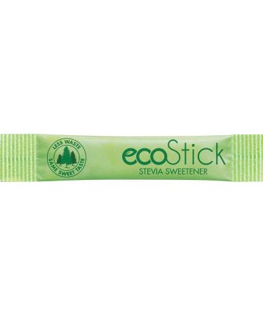 ecoStick Zero Calorie Sweetener Packets | Green Stevia | 2000 Count | Gluten Free Green Stevia 2000 Count (Pack of 1)