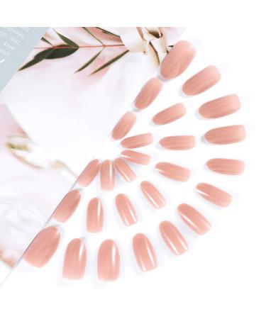 Brishow Dark Pink Artificial Nails - 24 Pcs Long Acrylic False Nail Tips for Women & Girls | International Shipping - Buy Online on GoSupps.com
