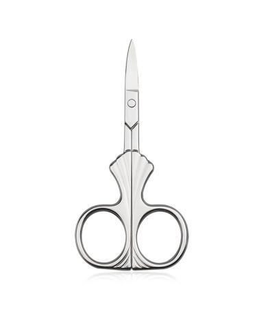 HCHGJKN Scissors Nail Tailor Scissors Retro Classic Craft Makeup Trimmer Skin Remover Manicure Household Tools(Silver)