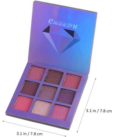 Didiseaon 2pcs 9 Metallic Eye Shadow Palettes Eyeshadow Women Eye Shadow Diamond Purple Powder Eye Shadow - Buy Online on GoSupps.com