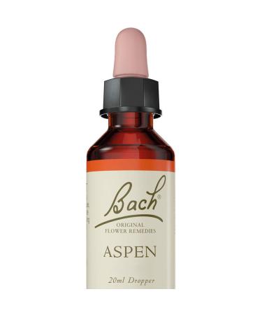 Bach Original Flower Remedies Aspen Flower Remedy Bach Flower Essences Vegan Formula Individual Emotional Wellness Support Easy to Use 1 Dropper Bottle x 20 ml Natural Remedy