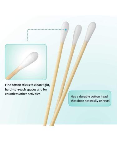 Yinghezu 200 Pcs 6 Inch Cotton Swabs with Wooden Handles - Multi-Purpose Cleaning Applicators for Makeup, Oil, and More - Buy Online on GoSupps.com