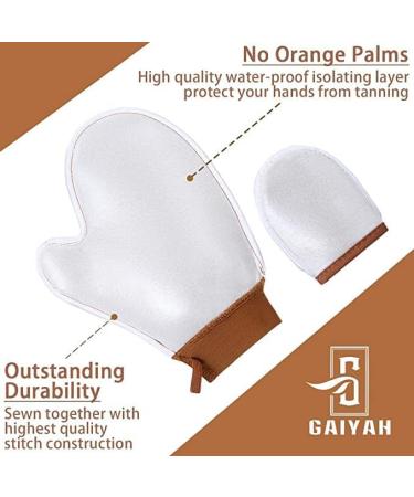 GAIYAH Self Tanning Mitt Set - 5 in 1 Fake Tan Glove Kit with Back Tanning Mitt and Lotion Applicator - Buy Online on GoSupps.com