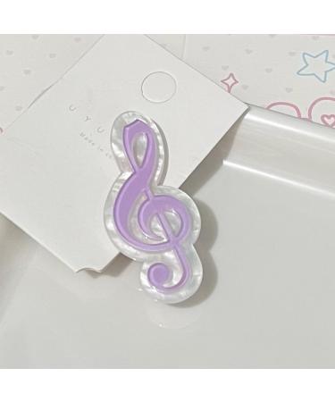 XIAHIOPT Girls MusicNote-Shape Hair Clip Clip Hairpin Women Hair Tool for Side Hair Korean Headdress Purple - Buy Online on GoSupps.com