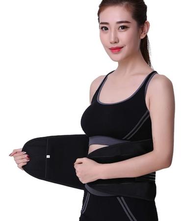 Popsfl Sports Medical Adjustable Back Support - Black Belly Bandage Belt for Lower Waist Compression (Small) | Men's & Women's Back Support - Buy Online on GoSupps.com