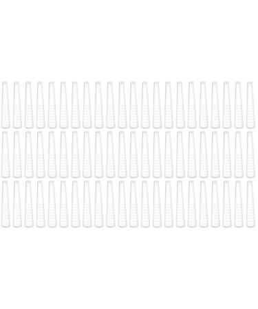 Fomiyes eyelash tweezing 100 pcs. Extension eyelashes Anti-transparent tips to the tip slip eyelash for elbow protection silicone protection steel sleeve plastic tweezers Anti-pfip tip 3.1x0.6cmx2Pcs as shown