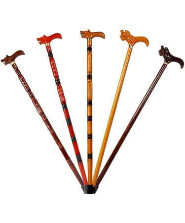 WoodeCane Solid Walking Stick WoodeCane Walking Stick Solid Wood Engraving Faucet Handle Walking Stick Old MaCrutches Walker for Elderly Se Run forward - Buy Online on GoSupps.com