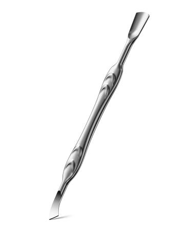 FERYES Elegant Precision Cuticle Pusher & Nail Cleaner - Dual-Ended Cuticle Stick Stainless Steel Cuticle Remover Tool for Flawless Nail Care Silver Type1