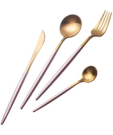 Stainless Steel Knife Fork Spoon Chopsticks Home Western Tableware Pink - Buy Online on GoSupps.com