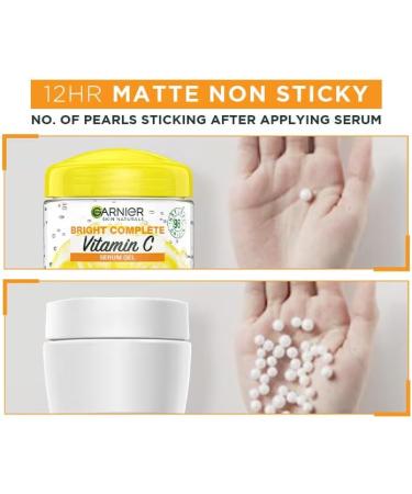 Brightening Moisturiser Garnier Serum Gel Infused with Vitamin C and Lemon For Radiant skin Garnier Bright Complete Vitamin C 45g - Buy Online on GoSupps.com