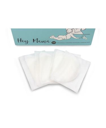 Hey Mama Disposable Nursing Pads - 120 Super Absorbent & Comfortable, Individually Wrapped - Pack of 1 - Buy Online on GoSupps.com