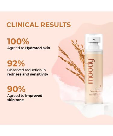 Moo dy DermaSoothe Brightening Face Mist & Essence Toner | Rice & Ceramides | Vegan Alcohol-Free for Clear Glass Skin | 110ml - Strengthen Skin Barrier & Hydrate - Buy Online on GoSupps.com