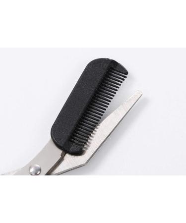2Pcs Curved Eyebrow Trimmer and Shear Scissors Set for Precise Eyebrow and Eyelash Grooming - Non Slip Finger Grips, Suitable for Women and Men - Buy Online on GoSupps.com