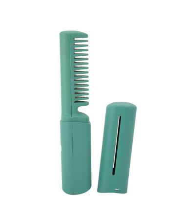 Fast Heating Straightener Brush Portable Hair Straightener Brush High Strength for Beauty Salon (Green)