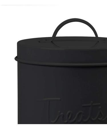 Amici Pet Retro Metal Treats Jar - 72oz, Matte Black | Storage Canister - Buy Online on GoSupps.com