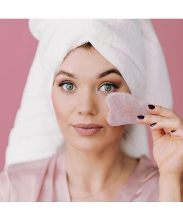 CRYSTALOVE 3D Gua Sha - Rose Quartz Facial Massage Plate for Radiant Skin | International Shipping - Buy Online on GoSupps.com