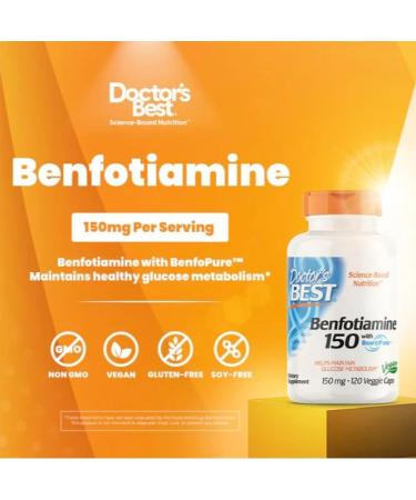 Dr Bests Benfotamine 150 150mg 120 Veggie Caps - Buy Online on GoSupps.com