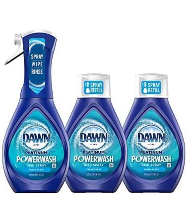 Dawn Powerwash Starter Kit Bundle - Fresh Scent Dish Spray & Detergent with Spray Bottle & 2 Refills - Buy Online on GoSupps.com