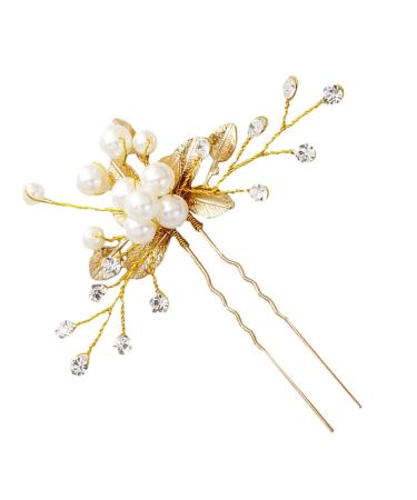 FRCOLOR 1 Pc Hairpin Bridal Side Clip Rhinestone Hair Clips Bridal Hair Jewelry Wedding Party Headpiece Bridesmaid Hair Accessories Pearl Tiara Hair Accessory Alloy Korean Hair Comb Woman