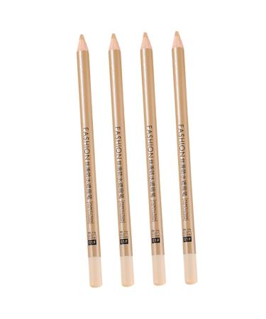 Ipetboom Ipetboom 4 Pieces Concealer Pen Makeup Freckle Concealer Pencil Cosmetic Concealer Pencils Highlights Concealer Pen Highlights Concealer Pencil Smudge Concealer Pencils Wooden White