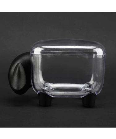 Sanon Cotton Swabs Storage Cute Black Cosmetics Organizer with Lid for Cotton Pads & Makeup Sponges - Buy Online on GoSupps.com