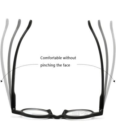 Retro Wood Grain Reading Glasses - Round Multifocus Blue Light Blockers for Men & Women +1.5 Brown - Buy Online on GoSupps.com